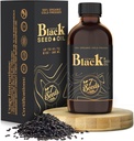 7 Semillas Frío Aceite de semilla negra prensada - 240 ml Frío Presionado Nigella Sativa Líquido para soporte inmunitario, Apoyo a la inflamación, Digestión, Piel de pelo (8 Fl Oz)