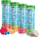 Nuun Vitaminas Electrolito Tabletas con Vitamina D, C, E, A, " B6, ácido fólico, Magnesio " Otros electrolitos esenciales, Gluten Free " Vegan, Fruta mezclada, 4 Pack (48 Servings Total)