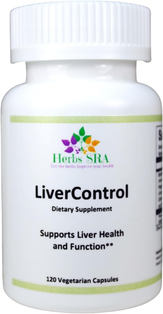 LiverControl - Suplemento dietético con Burdock Root, Papaya Seed, y Choline para Detox y Salud en Vivo, 120 Veg Caps, Made in USA