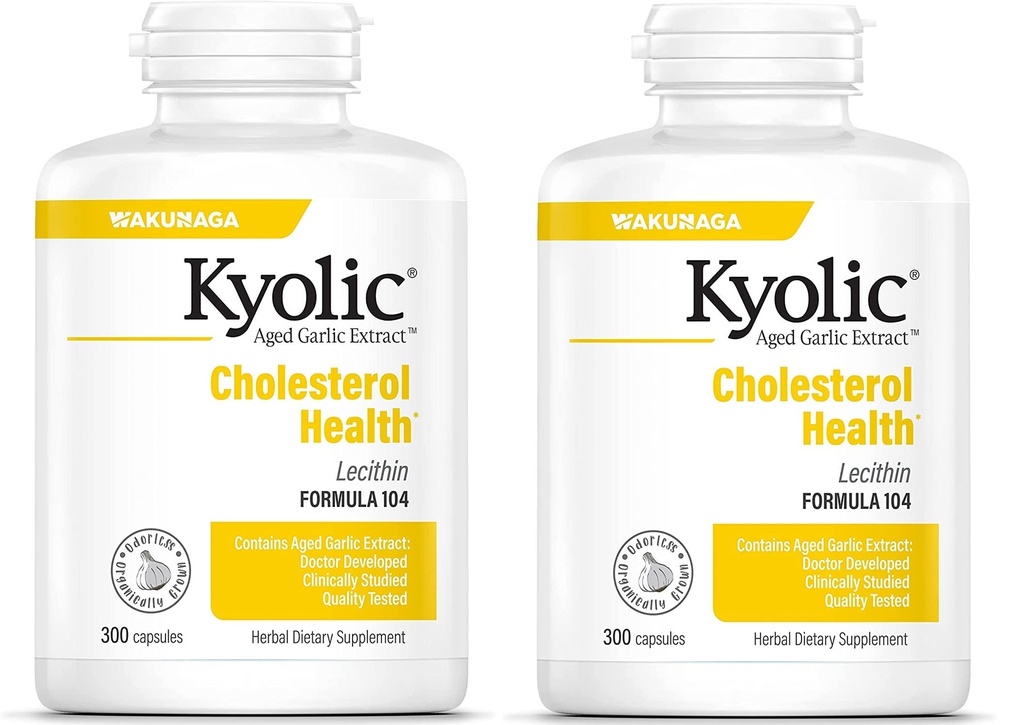 Kyolic #104 Garlic Extract With Lecithn 300 cap ( two-Pack)