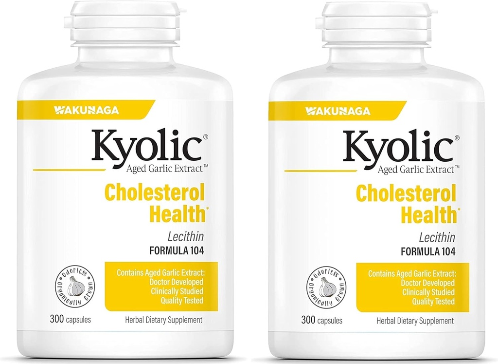 Kyolic #104 Garlic Extract With Lecithn 300 cap ( two-Pack)