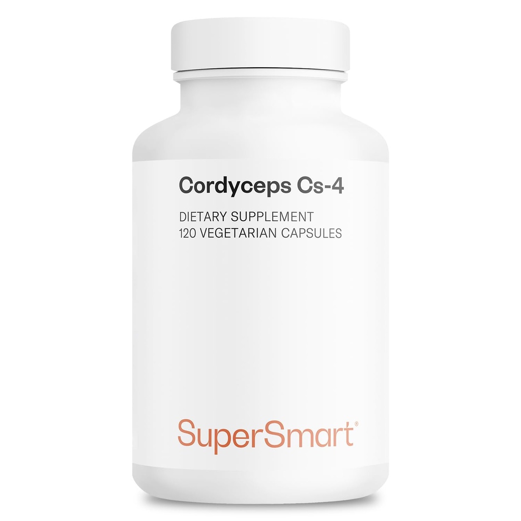 Supersmart - Cordyceps Cs-4 3150mg por día (Hight Strength) - Cordyceps Mushroom Supplement - Endurance & Energy TEN Non-GMO &amp; Gluten Free - 120 Vegetarian Capsules