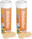 Bebidas Bombillas de hidratación diarias de Orange (2) Tube Bundle ← Electrolitos esenciales – 0g Azúcar – Replenishing Hydration Drink ¦ 20 Servings - 10 Tablets Por Tube