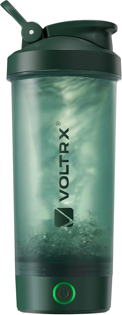 VOLTRX Protein Shaker Bottle, Merger USB C Rechargeable Electric Protein Shake Mixer, Shaker Cups for Protein Shakes and Meal Replacement Shakes, BPA Free, 24oz