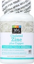 365 por Whole Foods Market, Chelated Zinc plus Copper, 60 ct