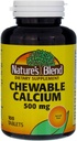 Calcio Chewable Blend de la naturaleza 500 mg, 100 Tabletas (Pack of 3)