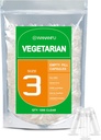 wananfu Tamaño 3 Empty Capsules Vegetariano (1000 Conde), Clear Fillable Veggie Pill Capsules Tamaño 3 para hacer sus propios suplementos