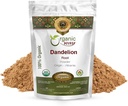 Vía Orgánica Dandelion Root Powder (Taraxacum officinale) Silencio Herbal Tea - European Wild-Harvest ¦ Orgánica " Kosher Certified ← No GMO " Gluten Free ← USDA Certified  durable Origin - Albania (4 Oz)