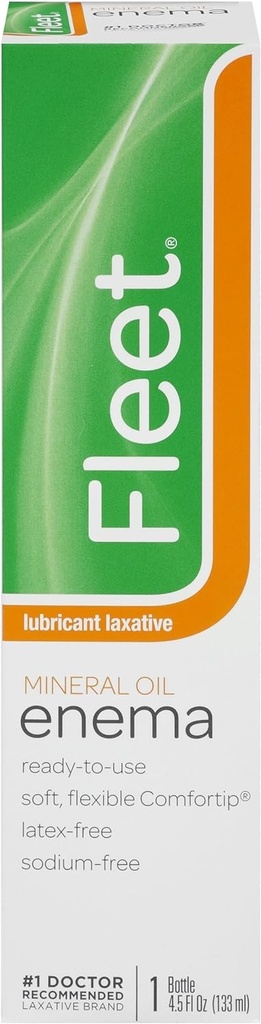 Enema de aceite mineral laxante para el estreñimiento, 4.5 Fl Oz (Pack of 12)