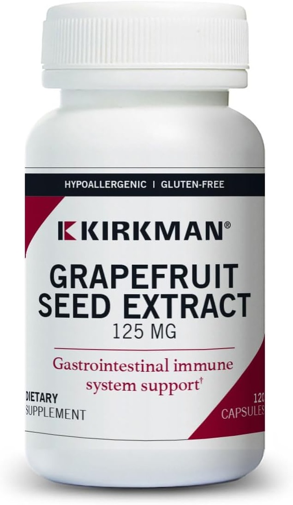 Grapefruit Seed Extract 125 mg Capsules - Hypoallergenic, 120 cuentan