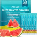 Electrolytes Packets de Polvo,30 Sticks Hydration Packets Sugar Gratis, Electrolyte Drink Mix Portable Electrolyte Packets for Rapid Hydration, 0 Sugar > 0 Calorie, Watermelon Flavor