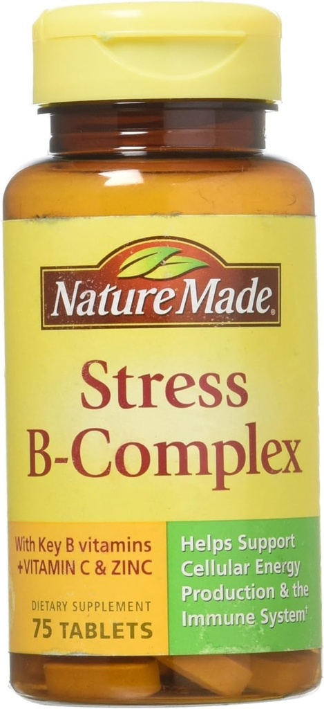 Complejo Nature Made Stress B con tamaño Zinc 75ct (Pack of 2) 150 ct Total