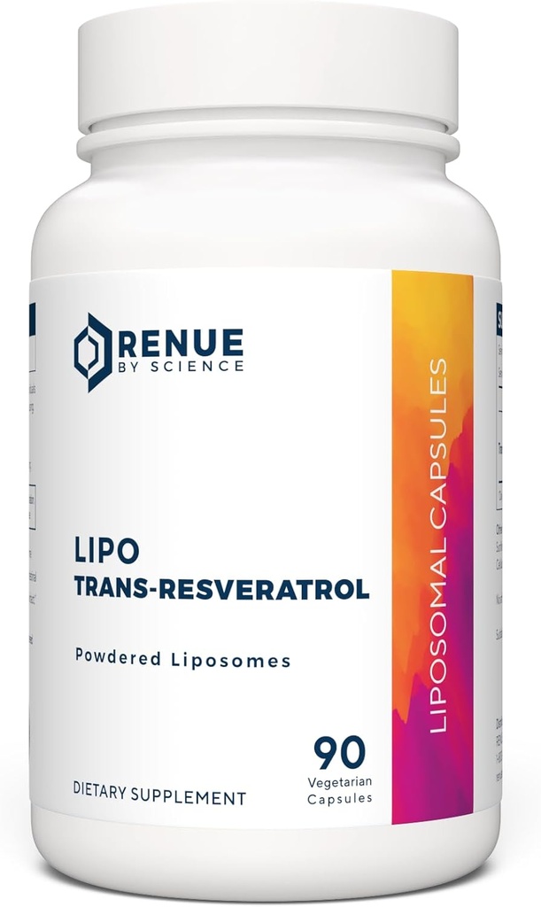Renue By Science Resveratrol ← High Strength Liposomal Resveratrol Suplemento Silencio 90 Trans Resveratrol Capsules - 125mg Reservatrol per Serving ← Non-GMO Silencio Hecho en Los Estados Unidos Tested