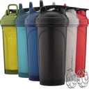 Hydra Cup ProFlow Shaker Botellas 6-Pack (28oz)   Protein Shaker Cups with Whisk Ball, Leak-Proof Lid, Hidden Carry Handle ← BPA-Free Gym Mixer for Protein Powder, Mixing Supplements, Fresh Colors