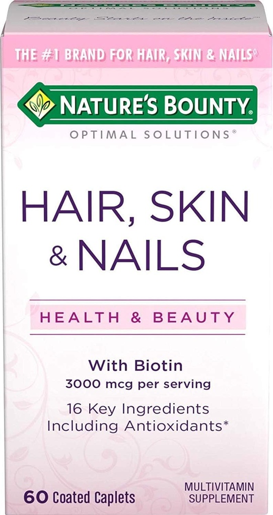 Nature's Bounty Hair, Skin and Nails Caplets 60 ea (Pack of 5)