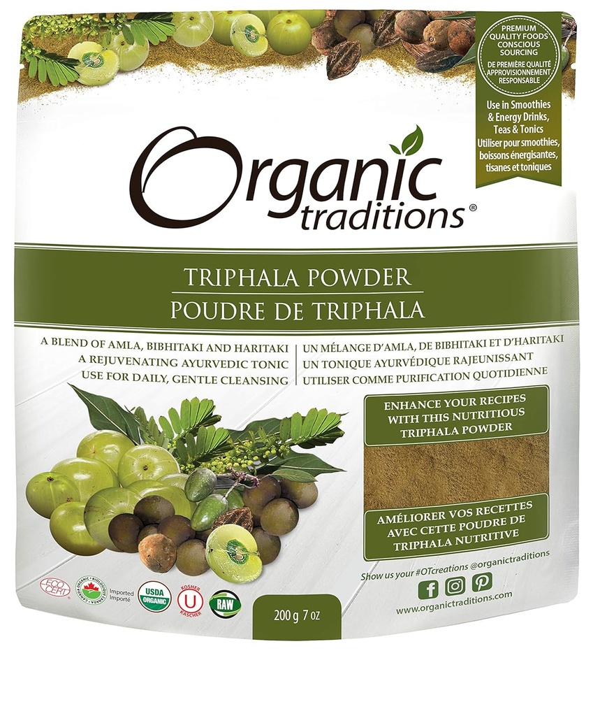 Tradiciones orgánicas Polvo orgánico, Triphala, 7 onzas