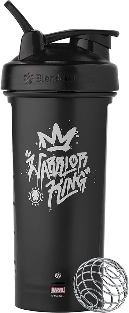 BlenderBottle Marvel Classic V2 Shaker Bottle Perfecta para Protein Shakes y Pre Workout, 28-Once, Warrior King