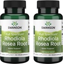 Swanson Rhodiola Rosea Root - Adaptogenic Herb Supplement Promoting Mood Balance &amp; Stress Support - Natural Formula for Energy Support - (100 cápsulas, 400 mg cada uno) (2 Pack)