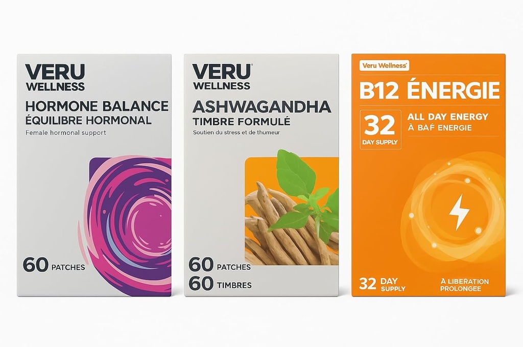 Veru Wellness Hormonal Balance for Women Compete Bundle - Myo-Inositol & D-Chiro, Ashwagandha, Energy - PMS, Mensural, Mood - Stress and Energy (2 Mes)