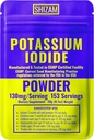 SHIZAM Potassium Iodide 130 mg 65 mg Kits de supervivencia de polvo, KI Iodine Capsule Capsule Capsules Líquido Tintura Pill Tablet Tablet Tablet Tablet Tabs Alt Suplementos, prepping Supplies 130mg 65mg