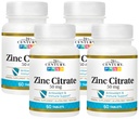 21st Century Healthcare Zinc Citrate Tablets 50mg, 60 Cuenta (Pack of 4)