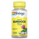 Solaray Organic Burdock Root 970 mg - Suplemento de Apoyo Digestivo - USDA Burdock Root Organic - Vegan, Lab Verified, 60-Day Garantía de Dinero-Back - 50 Servimientos, 100 cápsulas orgánicas