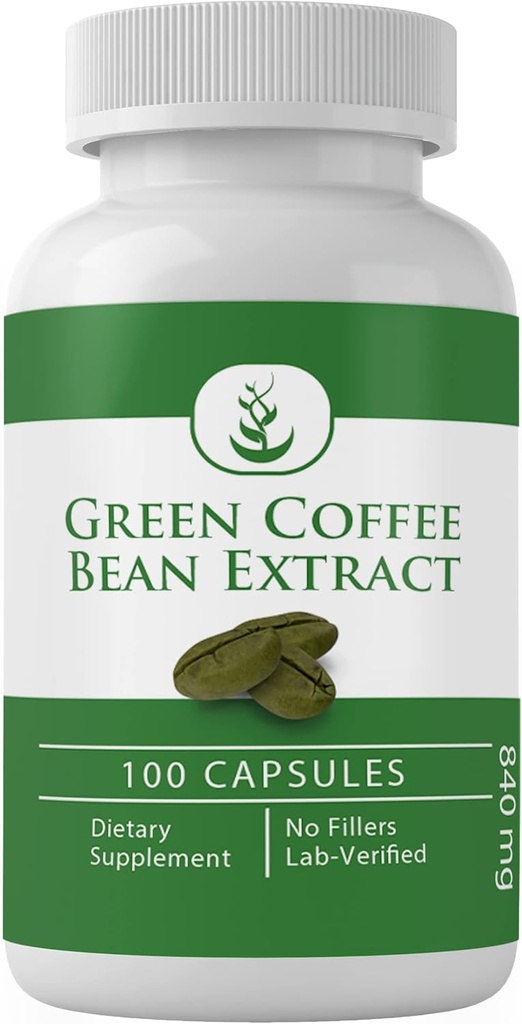PURE ORIGINAL INGREDIENTS Green Coffee Bean Extract, (100 Capsules) Always Pure, No Additives Or Fillers, Lab Verified
