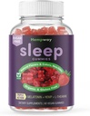 Ganchos de cáñamo para dormir l theanine Suplemento de cáñamo melatonina Triple acción - Gummies de calma para adultos y niños de melatonina - azúcar libre fresa Vegan 60 ct