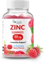 Zinc 50mg Gummies – Vegetariano, GMO libre y gluten Vitamina gratis – Gran sabor a la baya Pectina sabor – Suplemento dietético adulto – 60 Conteo [30 Doses]
