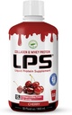 LPS Liquid Collagen &amp; Whey Protein Supplement - Sugar-Free, Dye-Free, Non-GMO Drink - Hydrolyzed Collagen & Whey Peptides Promueve la piel saludable &amp; Hair for Men &amp; Women, Cherry, 32 fl oz