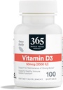 365 by Whole Foods Market, Vitamina D3 Softgels, 2000 UI, 100 CT