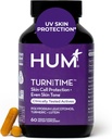 HUM Turn Back Time Turmeric Supplement for Youthful Looking Skin Support with Green Tea Extract, Lutein " Polyphenols, Skin Care Aging " Collagen Support Capsules for Even Tone, 60 Vegan Capsules