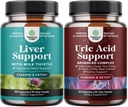 Bundle of Liver Cleanse Detox " Repair - Milk Thistle Dandelion Root Choline Beetroot " Artichoke Extract " Green Coffee Bean Extract for Uric Acid Cleanse " Detox - Turmeric Tart Cherry " Celery Seed