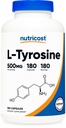 Nutricost L-Tyrosine 500mg, 180 Capsules - Gluten Free < Non-GMO