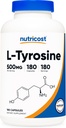 Nutricost L-Tyrosine 500mg, 180 Capsules - Gluten Free < Non-GMO