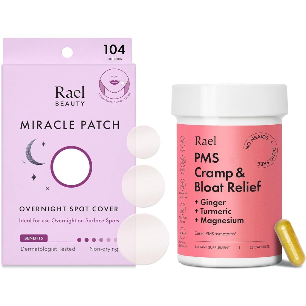 Rael Bundle - Paches de sobremesa de la noche (104 Conde) " Suplemento PMS para Mujeres (28 cápsulas)