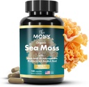 Organic Irish Sea Moss Capsules - Advance Formula, Raw Wildcrafted Seamoss Supplement with Bladderwrack and Burdock Root - 180 Pills - Made in The USA