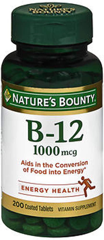 Vitamina B12 1000 mcg Suplementos, apoya el metabolismo energético, 200 Ct