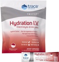 Trace Minerals Ø Hydration I.V. Electrolytes Powder Packets TEN Full Spectrum Recovery Mineral Mix for Rapid Rehydration, Natural Energy and Muscle Stamina ← Strawberry Coconut ← 16 Travel Packs
