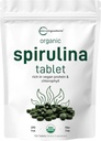 Micro Ingredientes Suplemento Espirulina Orgánica, 3000MG Por Serving, 720 Tabletas (4 Mes de Suministro), No Filler " Non-GMO, Rich in Vegan Protein, Vitaminas " Prebióticos, Píldoras de Espirulina Premium