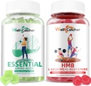 HMB y Leucine Gummies con Aminoácidos esenciales Gummies for Muscle Growth, Energy Support