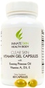 Cápsulas claras de acné de vitamina Gel con aceite de la prima de la noche, vitamina A, D (D3) &amp; E