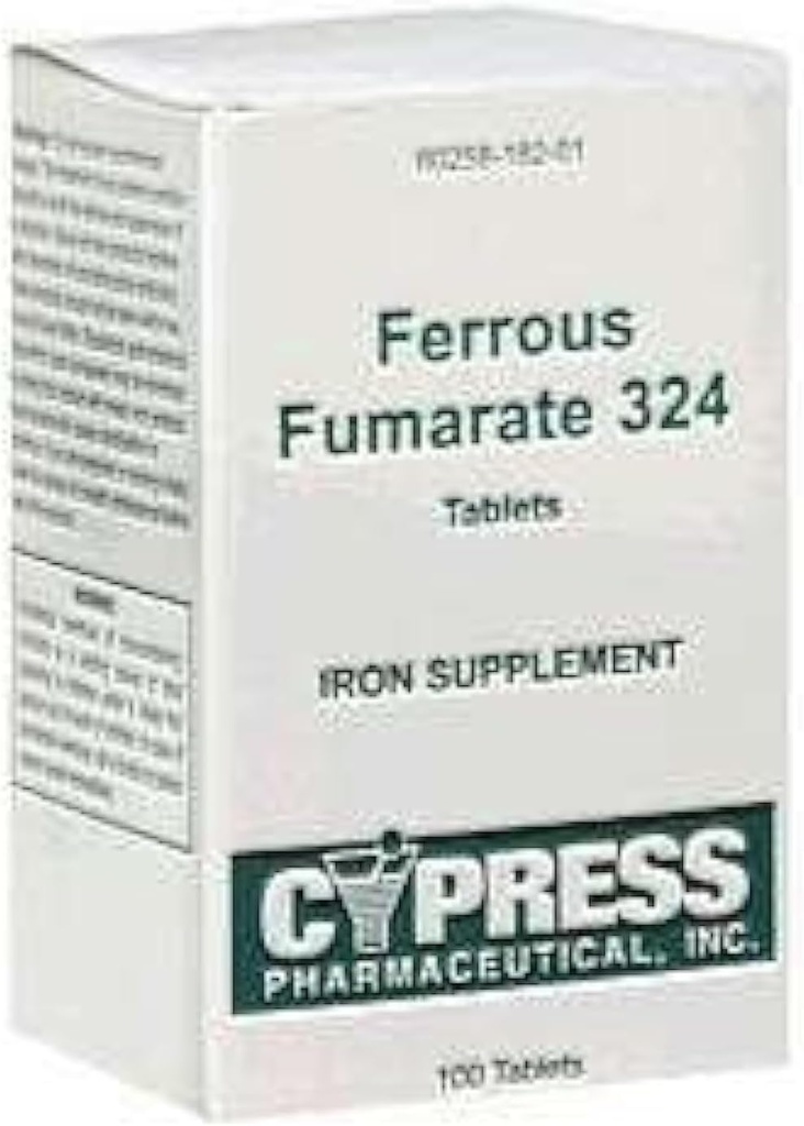 Cipress Pharmaceutical Ferrous Fumarate 324 Tablets, Boxed, 100ct