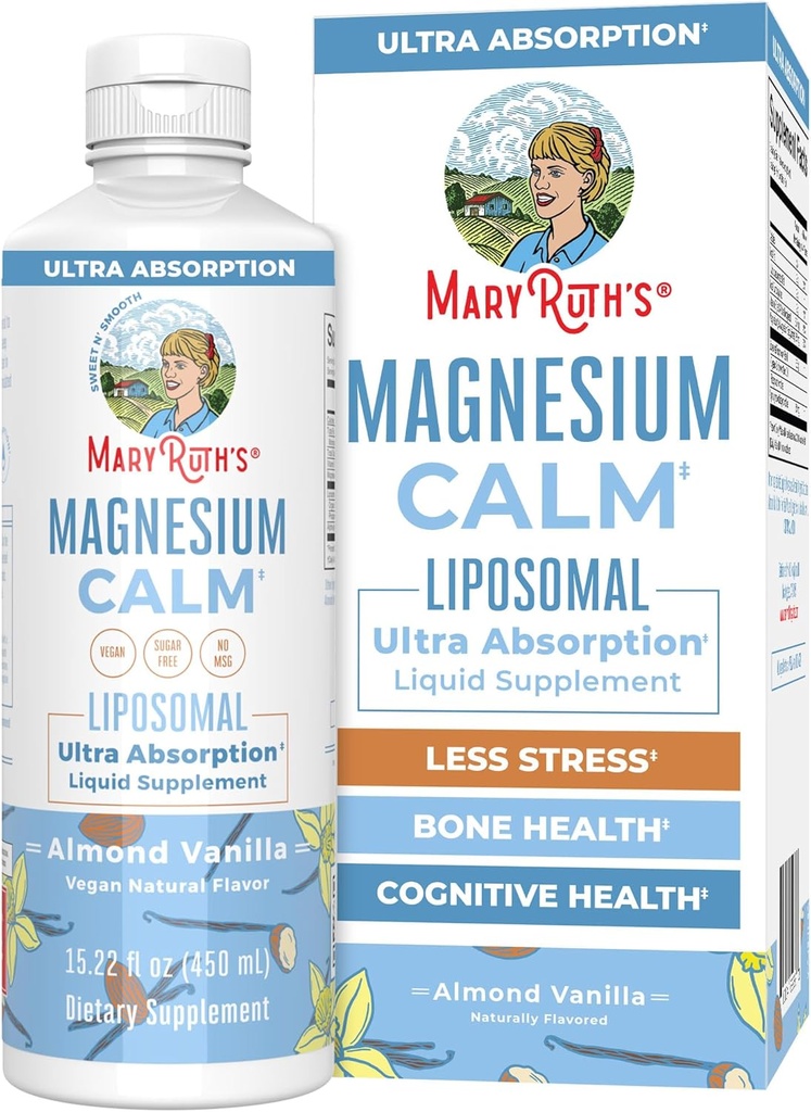 MaryRuth Organics Magnesium Liposomal sufrimiento Magnesium Suplemento Silencio Magnesium Bisglycinate ← Muscle " Bone Support Silencio Mood Support Vitamina TEN Vegan ANTE NO-GMO TEN Gluten Free TEN 15.22 Fl Oz Silencio 30 Servings