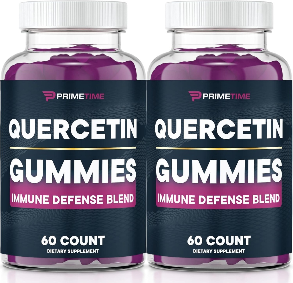 Quercetina deportiva de primera calidad + Zinc + Vitamina C 1000mg Gummies Suplementos con elderberry, Vitamina Flavonoide para niños Adultos Inmunidad, Immune Support Gummy Booster Vegan (2 Pack) 60 Conde (Pack of 2)