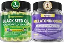 NEVISS Melatonin 60mg Gummies + Mangas de aceite de semilla negra