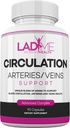 LadyMe Circulación y Soporte Veinte ayuda a reducir el malestar en las piernas y apoya funciones cardiovasculares saludables con carniceros escoba, Diosmin, Hawthorn hasta 3 meses de suministro para mujeres 90 cápsulas