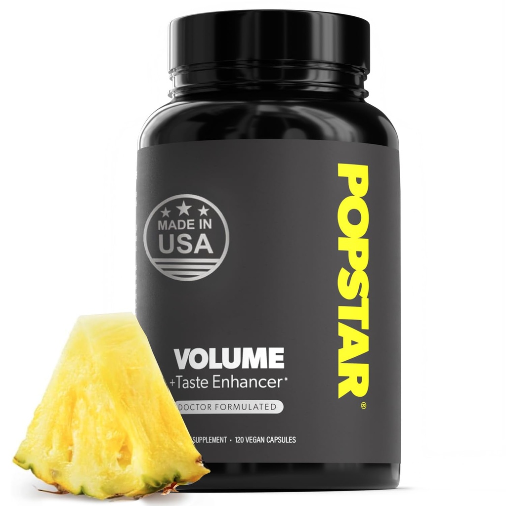 POPSTAR Labs Semen Volume Booster - Men's Semen Health & Fertility Supplement - Doctor Formulado para aumentar el volumen de carga - Made in USA - Non-GMO, Organic, Vegan - 120 cápsulas (1 Month Supply)