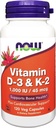 AHORA Alimentos Vitamina D-3 " K-2 - 120 cápsulas de verduras