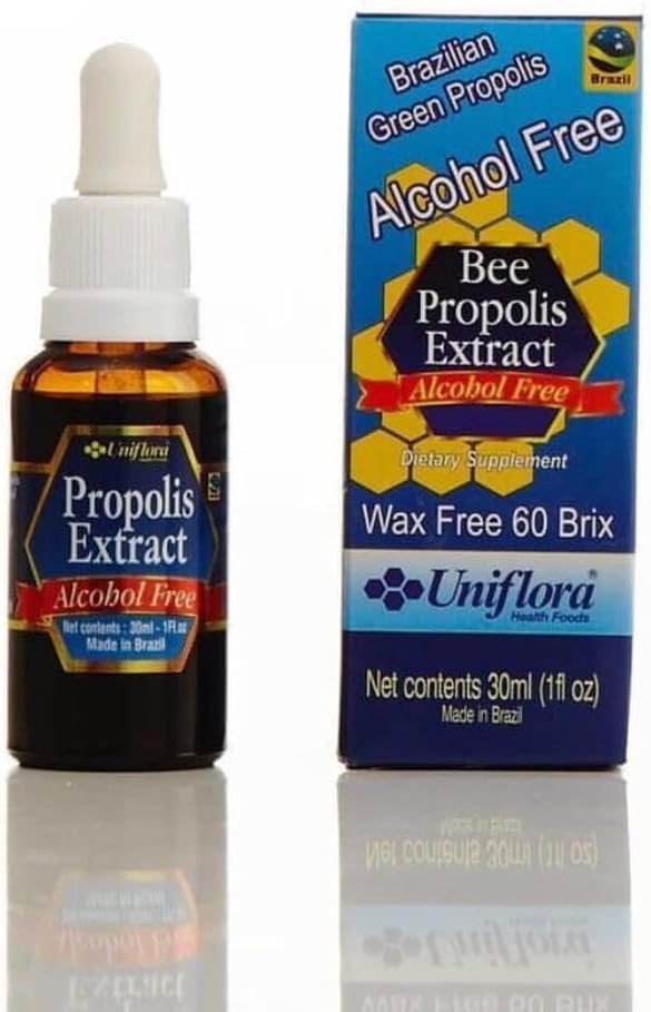 Uniflora Brasileño Green Bee Propolis – 60 Brix – Extracto líquido libre de alcohol – botellas de 30 ml (Pack of 6)